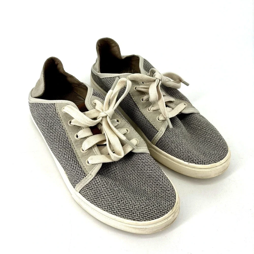 OluKai Pehuea Li Convertible Sneakers Women's 9 Grey Mesh Lace Up Comfort Shoes